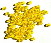 100 4mm Transparent Yellow Faceted Firepolish Beads